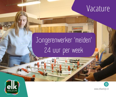 Jongerenwerker ‘meiden’ 24 uur per week